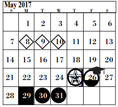 District School Academic Calendar for Dewalt Alter for May 2017