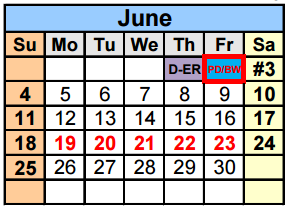 District School Academic Calendar for Lake Travis Elementary for June 2017