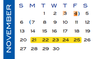 District School Academic Calendar for Jackson Elementary for November 2016