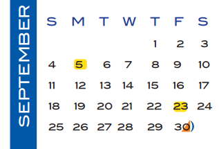 District School Academic Calendar for Taylor Ray Elementary for September 2016