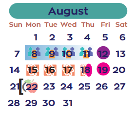 District School Academic Calendar for F S Lara Academy for August 2016