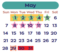 District School Academic Calendar for Pierce Elementary School for May 2017
