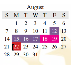 District School Academic Calendar for Griffin Middle for August 2016