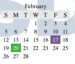 District School Academic Calendar for Polser Elementary for February 2017