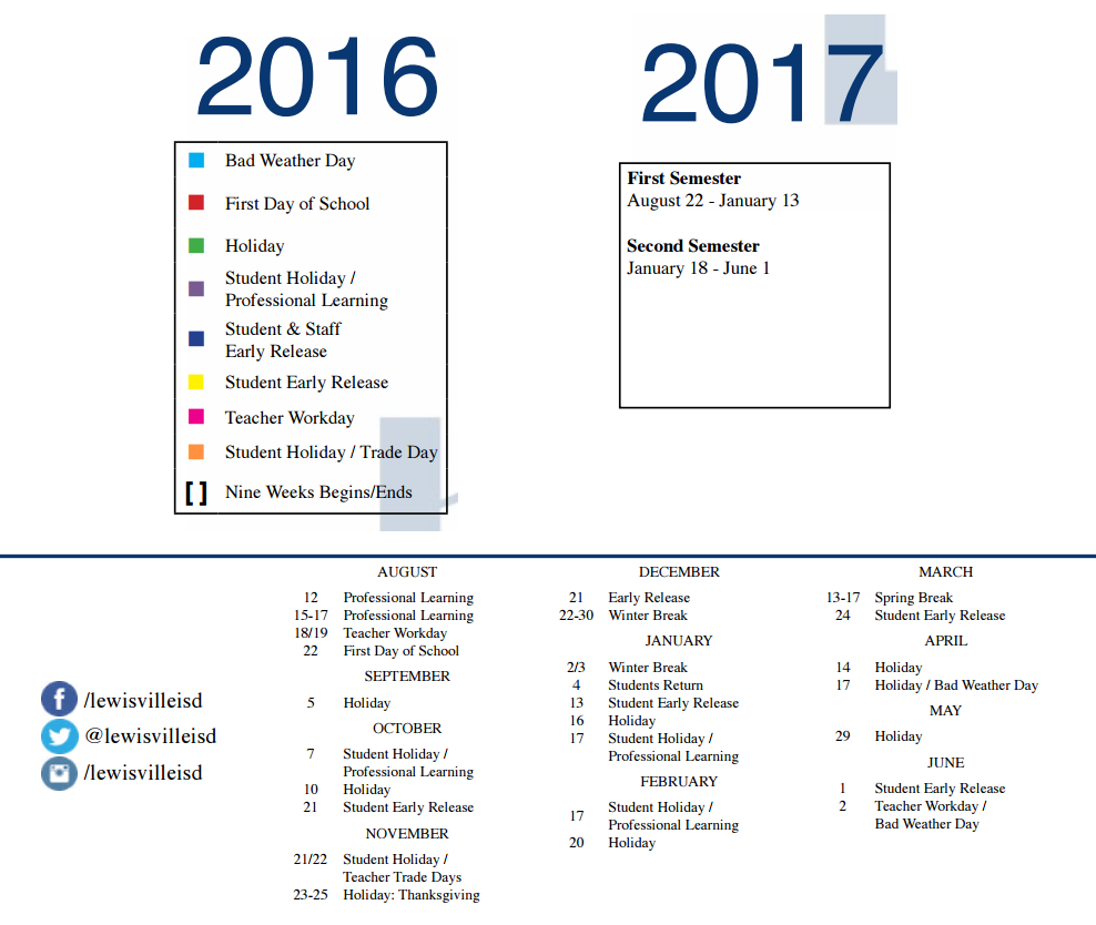 District School Academic Calendar Key for Polser Elementary