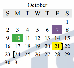 District School Academic Calendar for Bridlewood Elem for October 2016