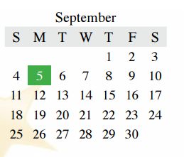 District School Academic Calendar for The Colony High School for September 2016