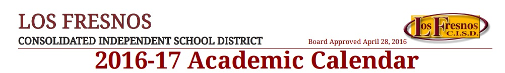 District School Academic Calendar for Los Cuates Middle