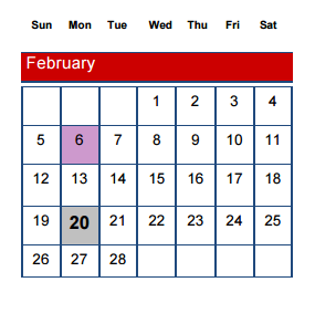 District School Academic Calendar for Matthews Lrn Ctr/new Directions for February 2017