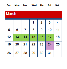 District School Academic Calendar for Whiteside Elementary for March 2017