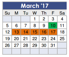 District School Academic Calendar for Magnolia Elementary for March 2017