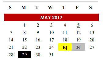 District School Academic Calendar for Presidential Meadows Elementary for May 2017