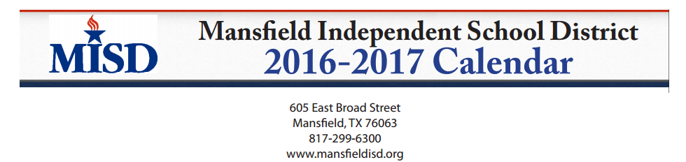 District School Academic Calendar for Cross Timbers Intermediate