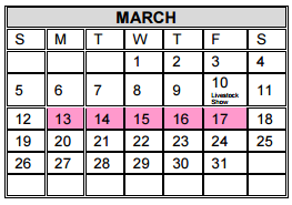 District School Academic Calendar for Mcauliffe Elementary for March 2017