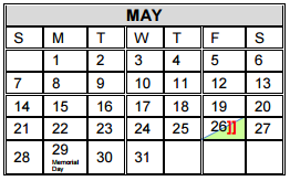District School Academic Calendar for Roosevelt Elementary for May 2017