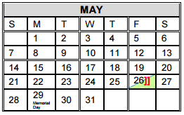 District School Academic Calendar for Lamar Academy for May 2017