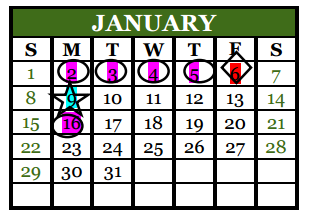 District School Academic Calendar for Burnet Elementary for January 2017