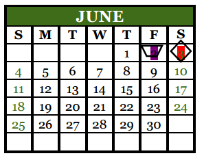 District School Academic Calendar for De Zavala Elementary for June 2017