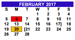 District School Academic Calendar for Alton Memorial Jr High for February 2017