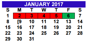 District School Academic Calendar for Bryan Elementary for January 2017