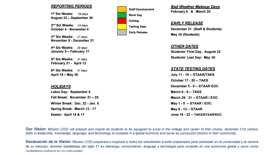 District School Academic Calendar Key for Carl C Waitz Elementary