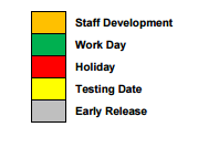 District School Academic Calendar Legend for Alton Elementary