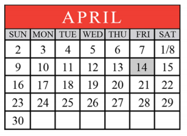 District School Academic Calendar for Lamar Elementary for April 2017