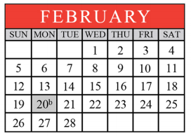District School Academic Calendar for New Braunfels High School for February 2017