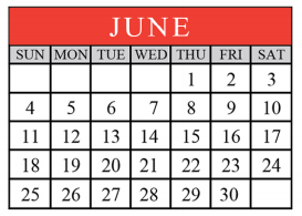 District School Academic Calendar for Memorial Pri for June 2017