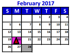 District School Academic Calendar for New Caney Sp Ed for February 2017