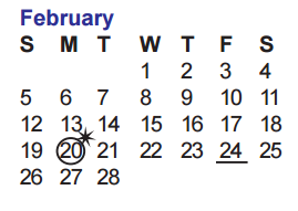 District School Academic Calendar for Stevenson Middle School for February 2017