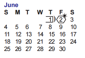 District School Academic Calendar for Jordan Middle School for June 2017