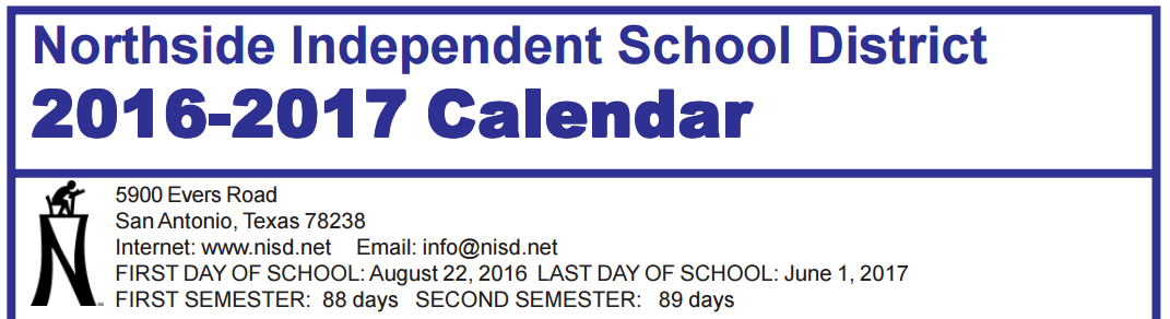 District School Academic Calendar for Off Campus P P C D