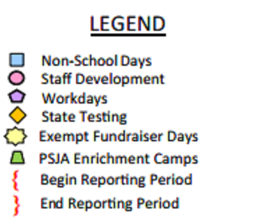 District School Academic Calendar Legend for Doedyns Elementary