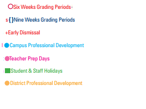 District School Academic Calendar Legend for Cep High School