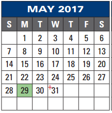 District School Academic Calendar for Beverly Hills Intermediate for May 2017