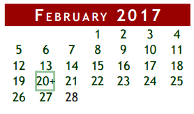 District School Academic Calendar for Magnolia Elementary for February 2017