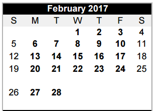 District School Academic Calendar for Houston Elementary for February 2017