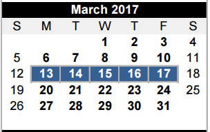 District School Academic Calendar for Franklin Elementary for March 2017