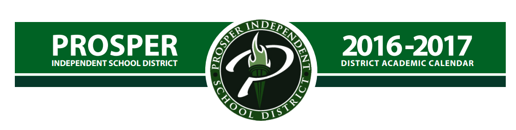 District School Academic Calendar for Prosper High School