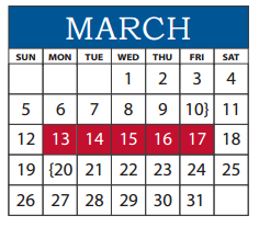 District School Academic Calendar for Risd Acad for March 2017