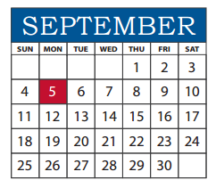 District School Academic Calendar for Carolyn G Bukhair Elementary for September 2016