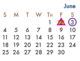 District School Academic Calendar for J W Williams Middle for June 2017