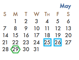 District School Academic Calendar for Virginia Reinhardt Elementary for May 2017