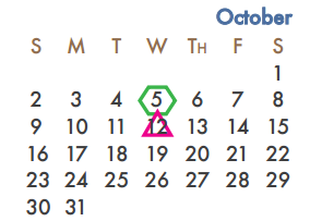 District School Academic Calendar for Cullins-lake Pointe Elementary for October 2016