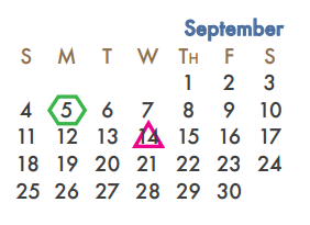 District School Academic Calendar for Nebbie Williams Elementary for September 2016
