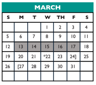 District School Academic Calendar for Brushy Creek Elementary School for March 2017