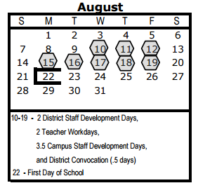 District School Academic Calendar for Harris Middle for August 2016