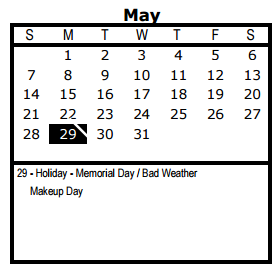 District School Academic Calendar for Rogers Elementary for May 2017