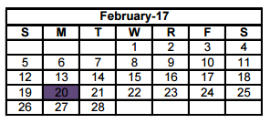 District School Academic Calendar for Crockett Elementary for February 2017